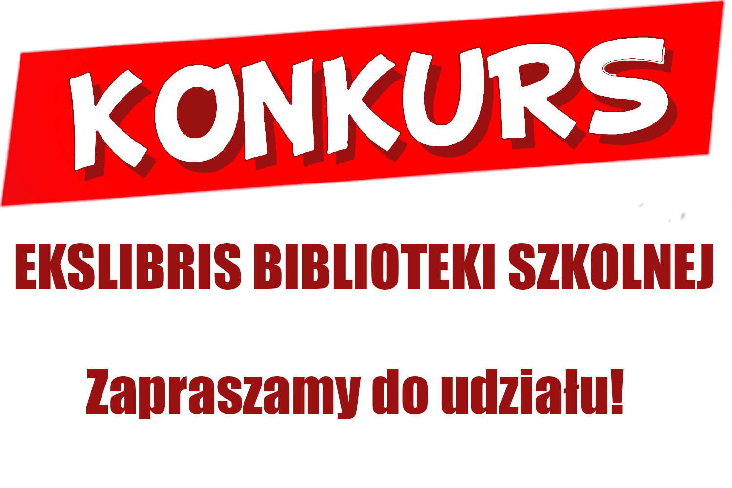 Ekslibris biblioteki szkolnej - aktualizacja wyniki konkursu