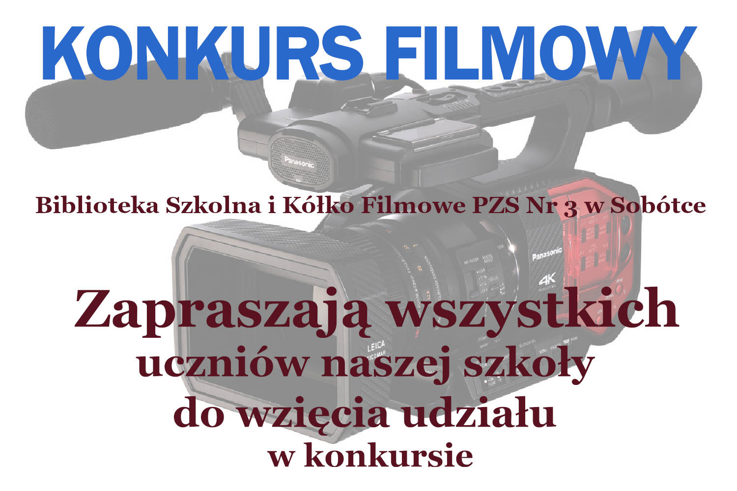 Konkurs filmowy - Promocja czytelnictwa